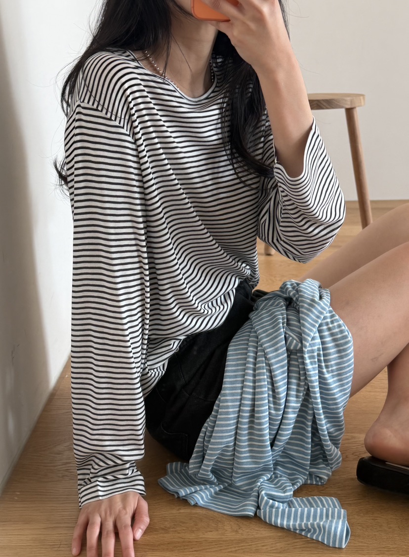 AMY GRACE-A東大門代購女裝新品推薦熱賣26春夏長袖T恤AMY GRACE-A長袖T恤