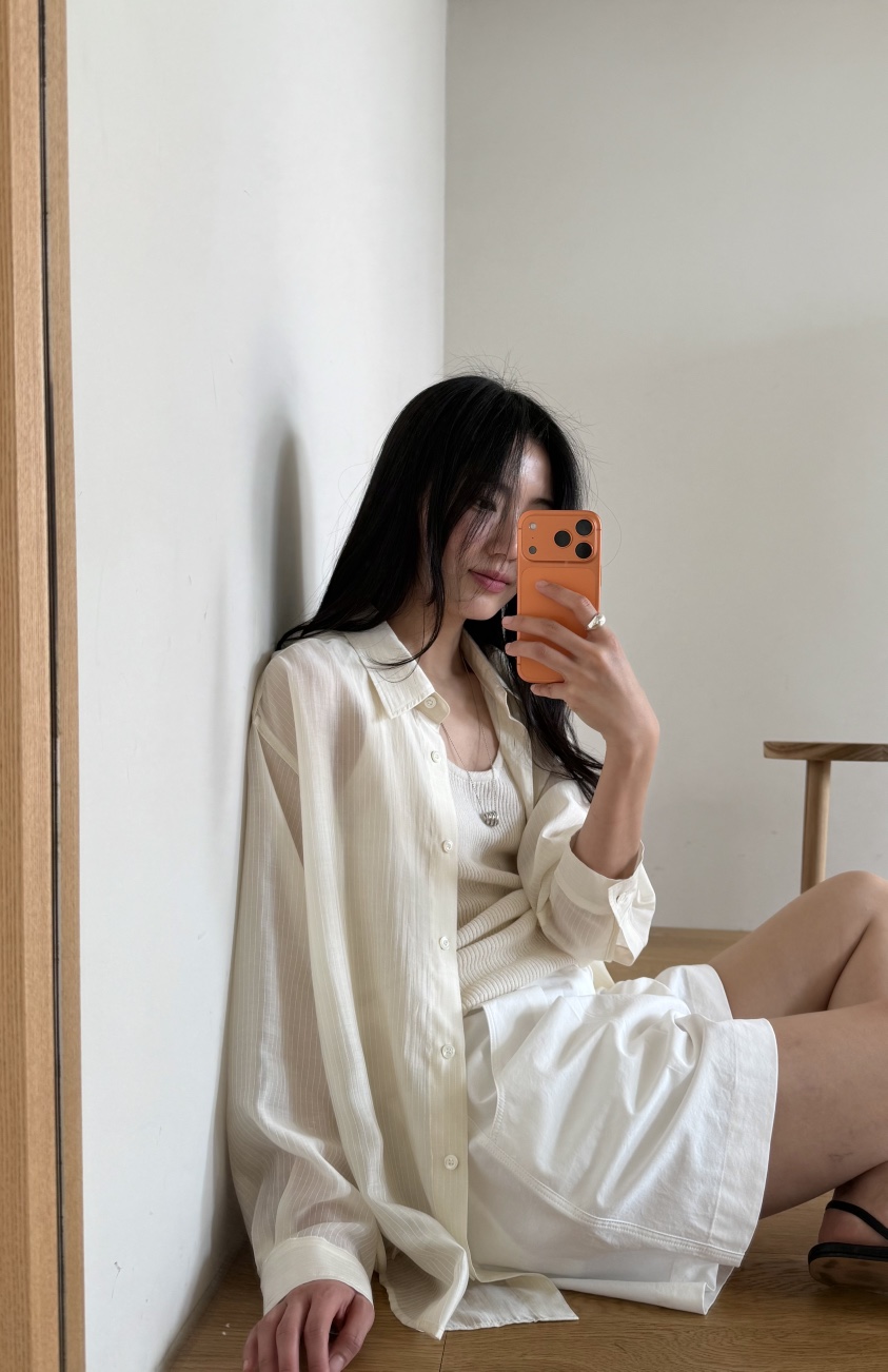 AMY GRACE-A東大門直郵女裝新款真品時尚襯衫蕾絲衫含腰繩AMY GRACE-A襯衫/蕾絲衫