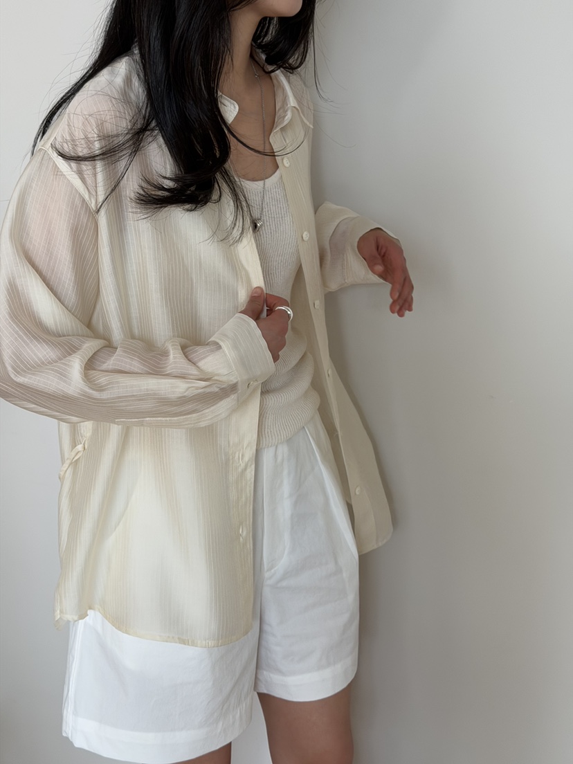 AMY GRACE-A東大門直郵女裝新款真品時尚襯衫蕾絲衫含腰繩AMY GRACE-A襯衫/蕾絲衫