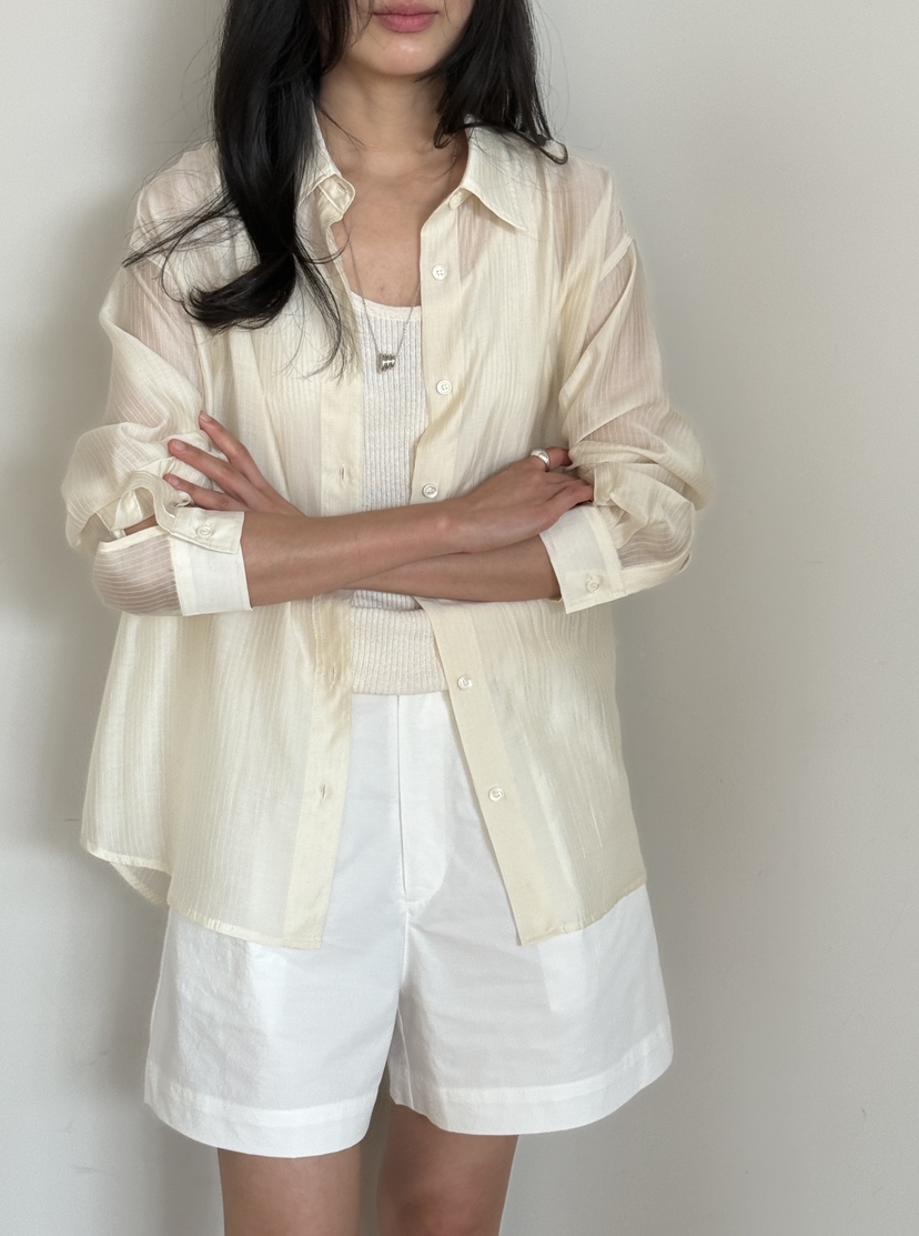 AMY GRACE-A東大門直郵女裝新款真品時尚襯衫蕾絲衫含腰繩AMY GRACE-A襯衫/蕾絲衫