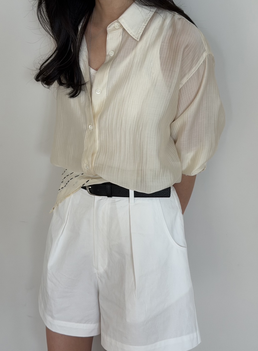 AMY GRACE-A東大門直郵女裝新款真品時尚襯衫蕾絲衫含腰繩AMY GRACE-A襯衫/蕾絲衫