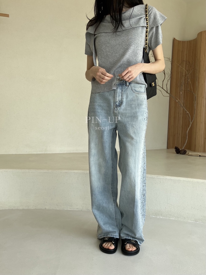 PIN-UP韓國直郵女士新品人氣熱賣真品推薦26春夏職業牛仔褲PIN-UP牛仔褲