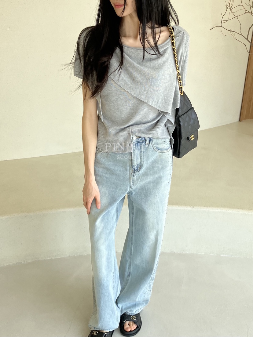 PIN-UP韓國直郵女士新品人氣熱賣真品推薦26春夏職業牛仔褲PIN-UP牛仔褲