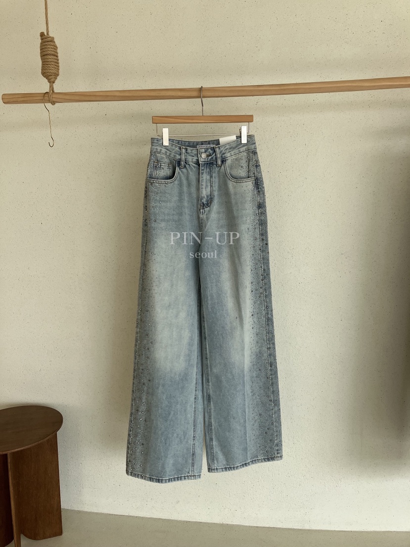 PIN-UP韓國直郵女士新品人氣熱賣真品推薦26春夏職業牛仔褲PIN-UP牛仔褲圖色1