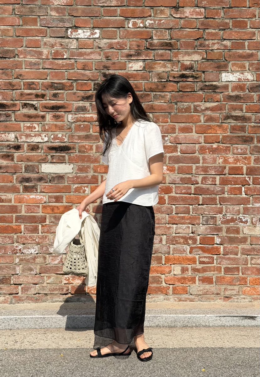 AMY GRACE-A韓國直郵女士新品真品人氣職業26春夏襯衫蕾絲衫AMY GRACE-A襯衫/蕾絲衫