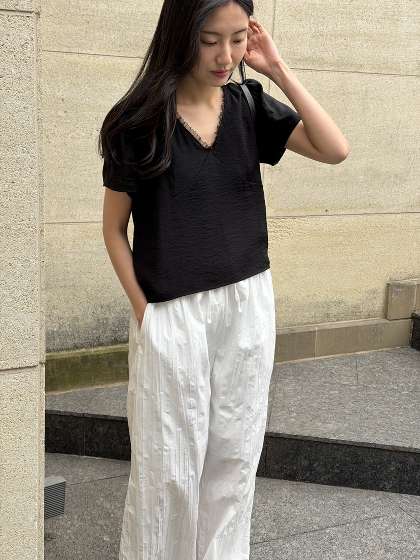 AMY GRACE-A韓國直郵女士新品真品人氣職業26春夏襯衫蕾絲衫AMY GRACE-A襯衫/蕾絲衫