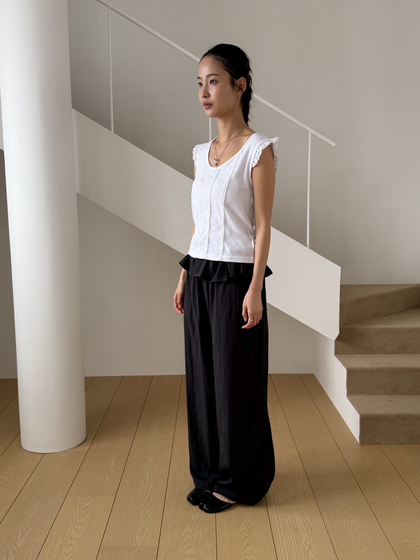 KARE/WEREPIECE韓國代購女士新品26春夏人氣熱賣T恤荷葉邊KARE/WEREPIECET恤