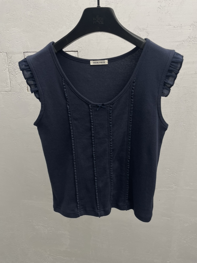 KARE/WEREPIECE韓國代購女士新品26春夏人氣熱賣T恤荷葉邊KARE/WEREPIECET恤圖色1