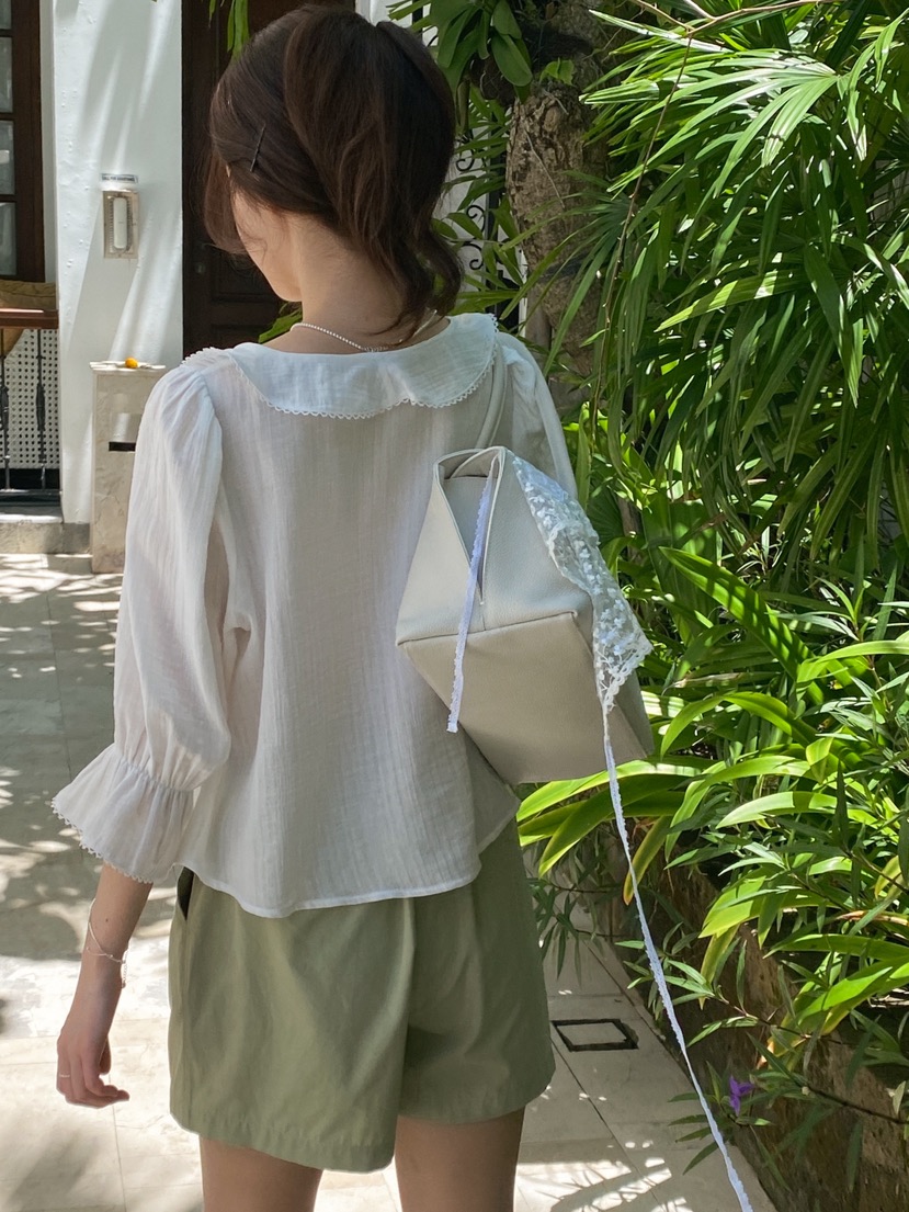 ERUME韓國直郵女士新款時尚26春夏休閑熱賣人氣襯衫蕾絲衫ERUME襯衫/蕾絲衫