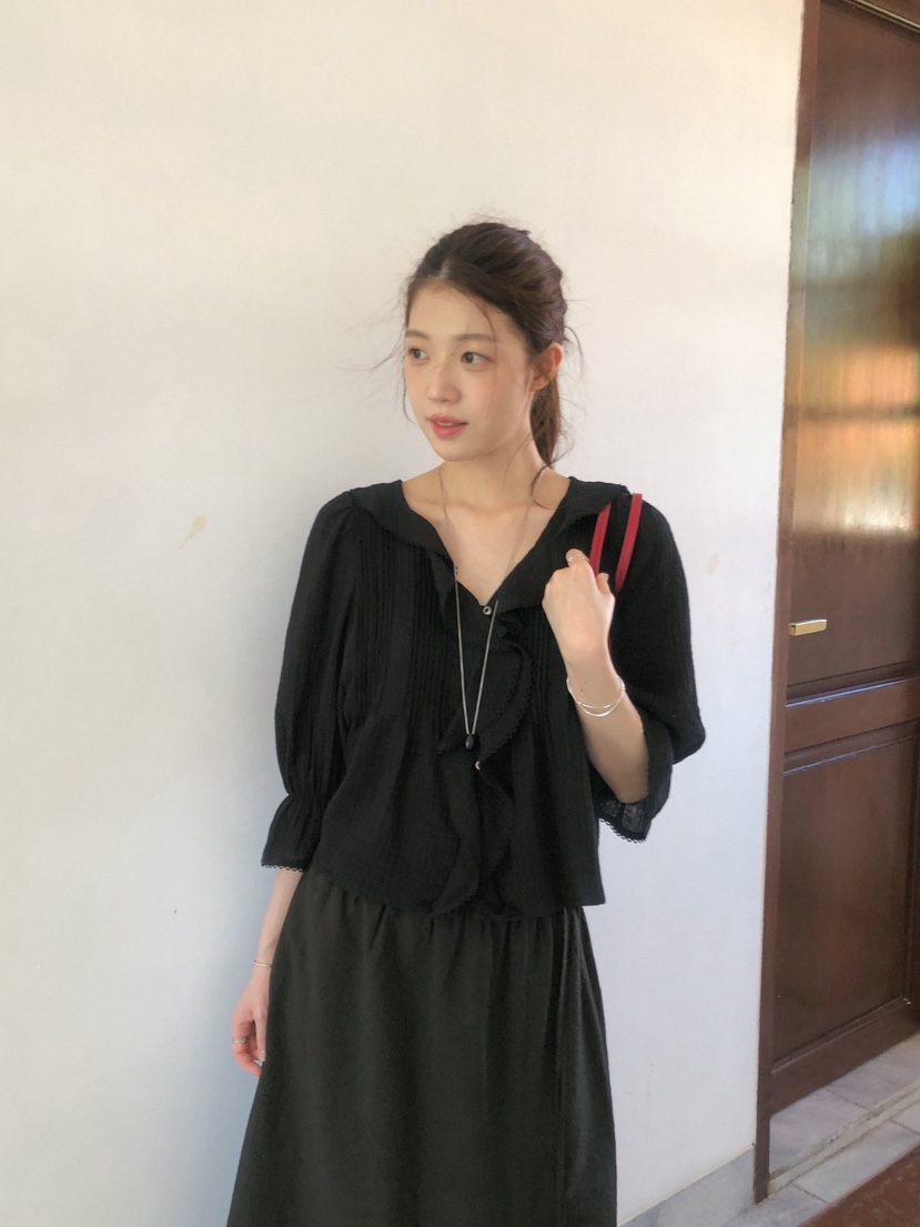 ERUME韓國直郵女士新款時尚26春夏休閑熱賣人氣襯衫蕾絲衫ERUME襯衫/蕾絲衫