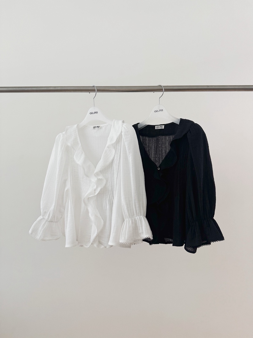 ERUME韓國直郵女士新款時尚26春夏休閑熱賣人氣襯衫蕾絲衫ERUME襯衫/蕾絲衫