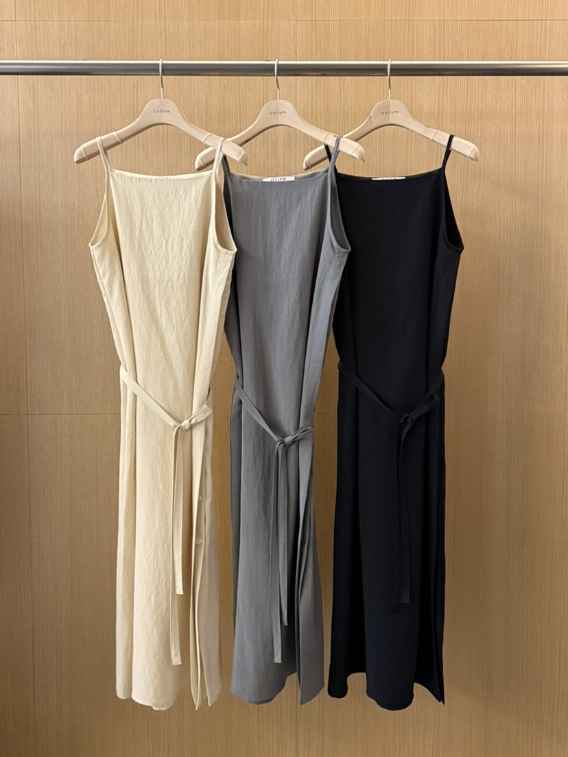 CULLUM韓國直郵實拍女裝新品26春夏熱賣職業連衣裙含腰繩CULLUM連衣裙