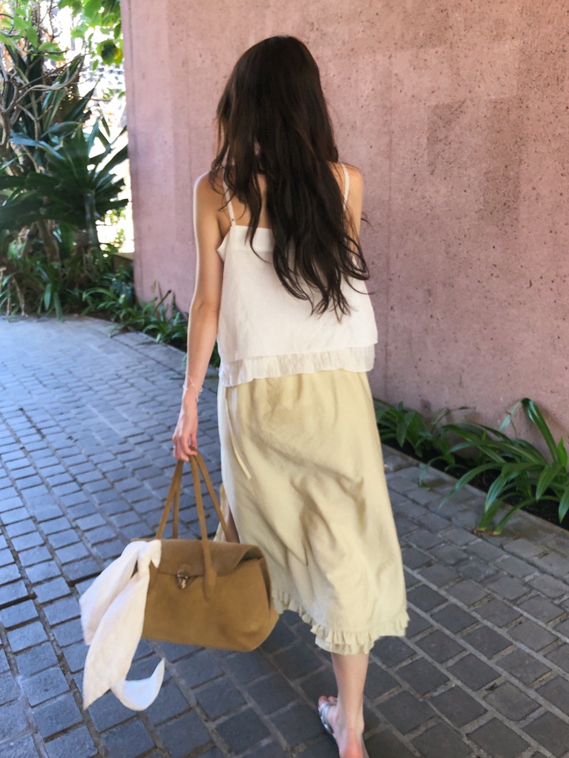 ERUME韓國東大門代購女士新品休閑26春夏時尚吊帶背心含圍巾ERUME吊帶/背心