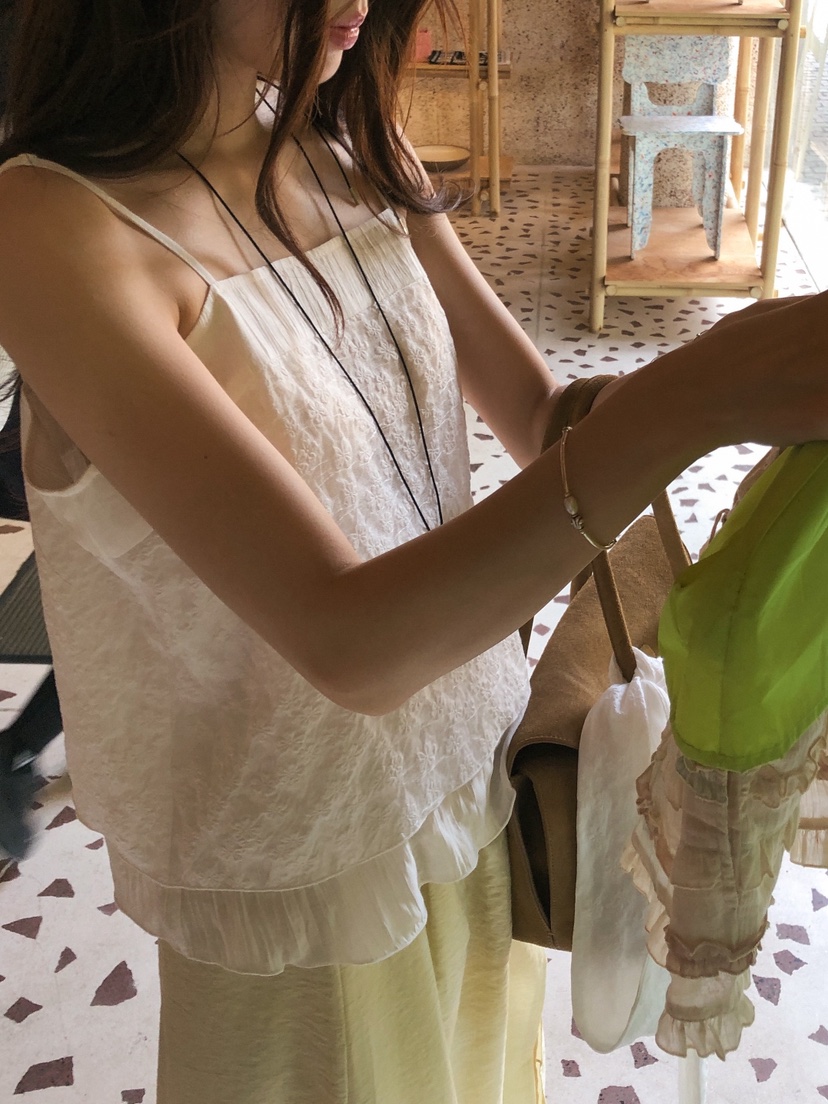 ERUME韓國東大門代購女士新品休閑26春夏時尚吊帶背心含圍巾ERUME吊帶/背心