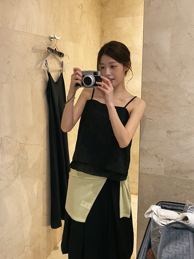 ERUME韓國東大門代購女士新品休閑26春夏時尚吊帶背心含圍巾ERUME吊帶/背心