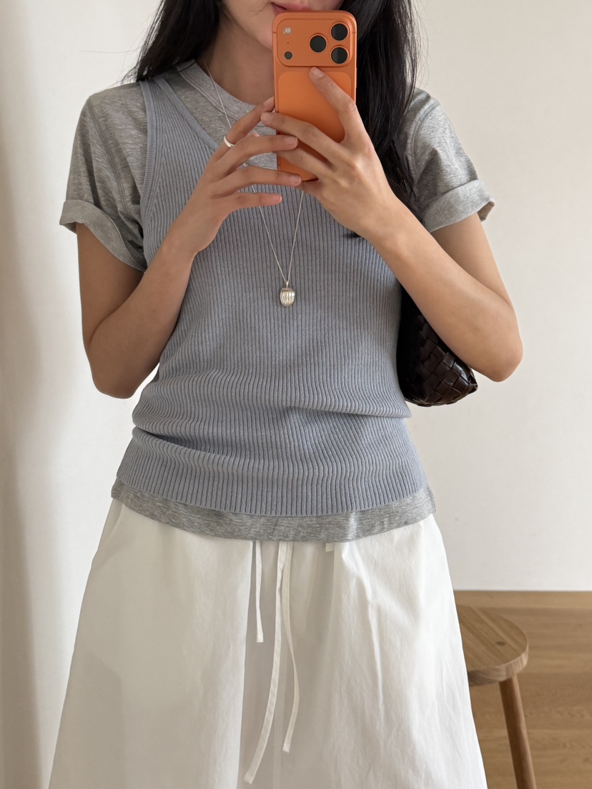 AMY GRACE-A韓國代購女裝新款休閑職業26春夏推薦人氣T恤AMY GRACE-AT恤