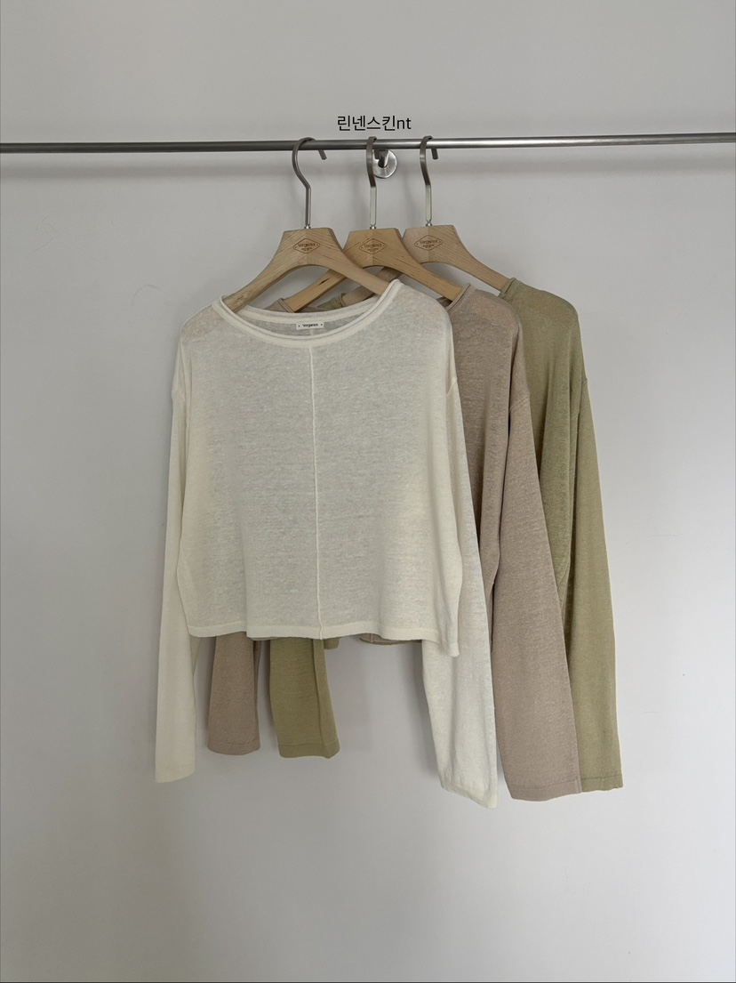 VERGAMOT韓國直郵女士新品休閑人氣職業時尚26春夏針織衫亞麻VERGAMOT針織衫