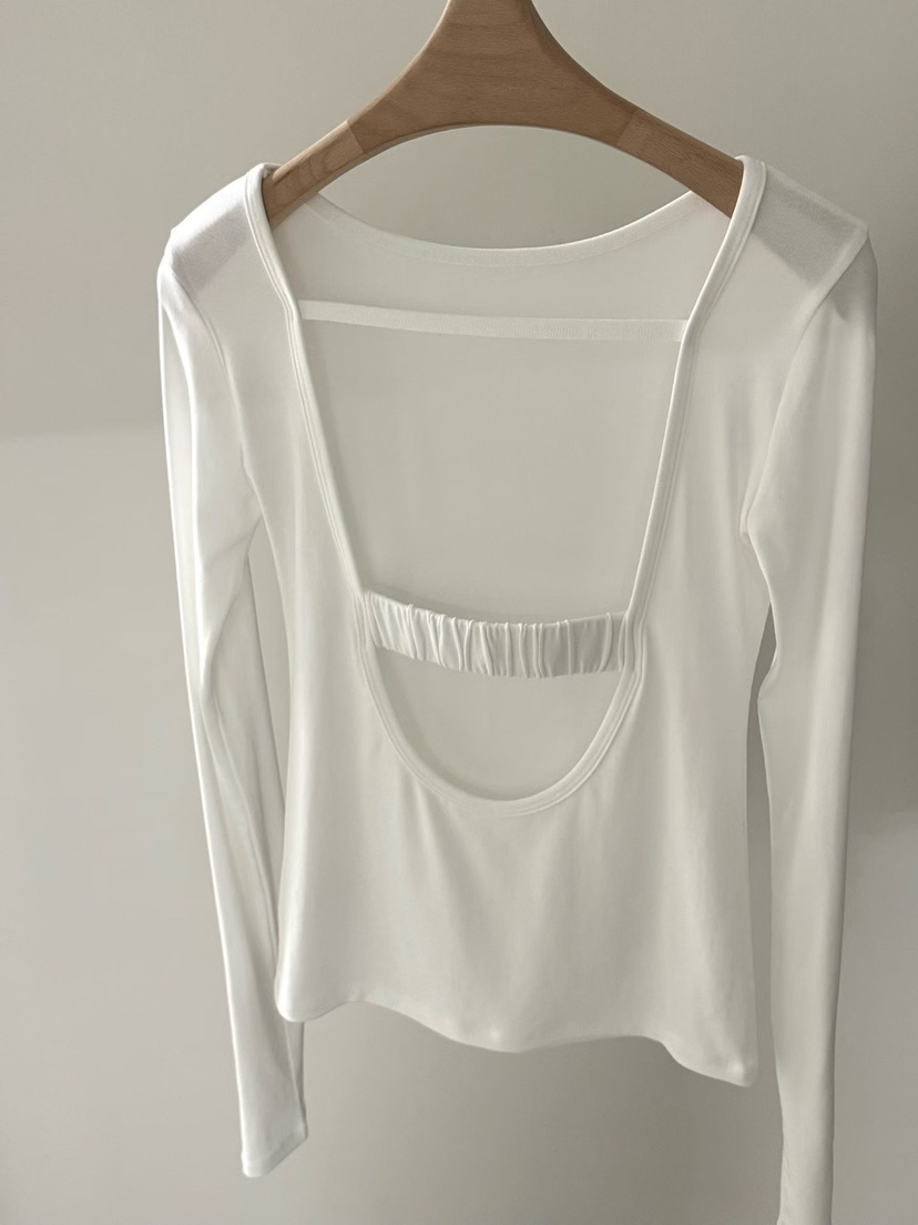 LOWBURN韓國東大門直郵女士新品26春夏職業時尚長袖T恤天絲LOWBURN長袖T恤圖色1