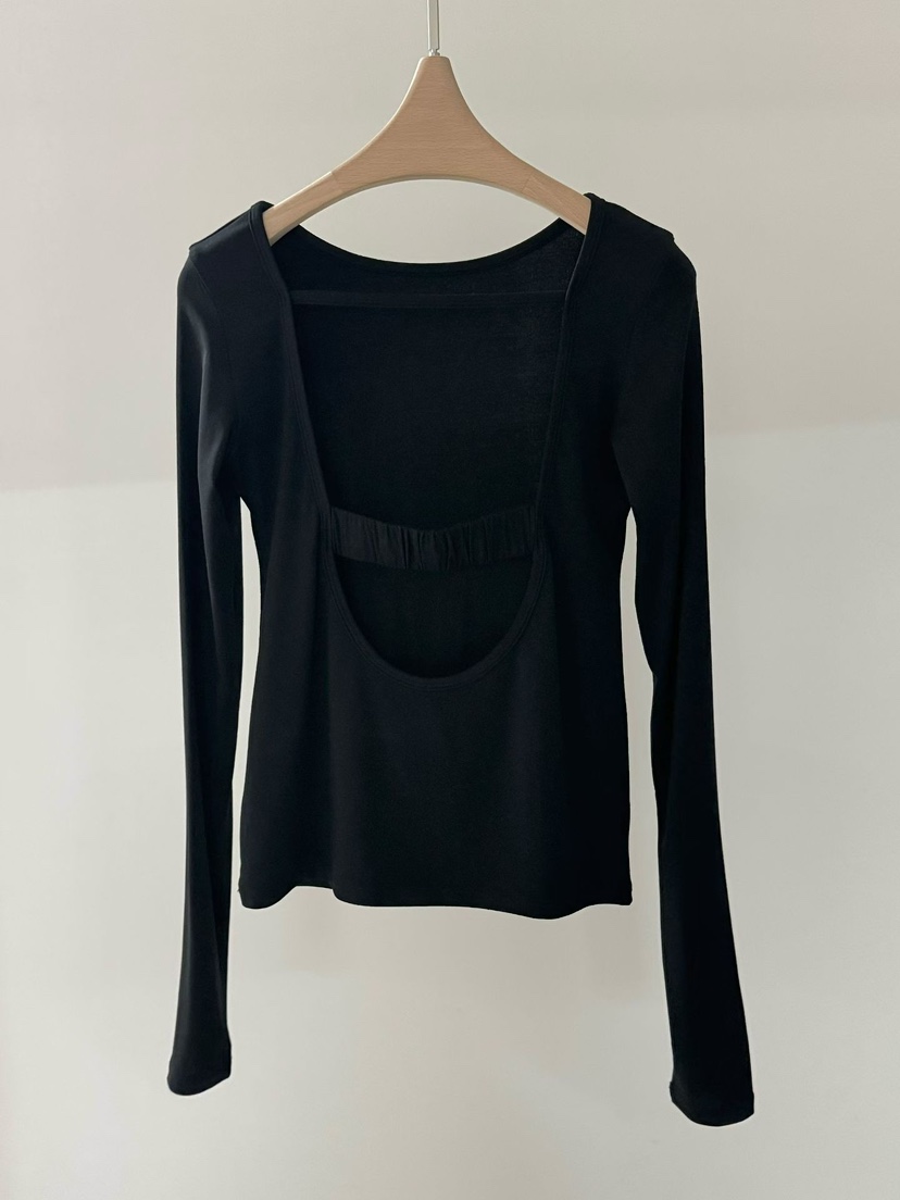 LOWBURN韓國東大門直郵女士新品26春夏職業時尚長袖T恤天絲LOWBURN長袖T恤圖色3