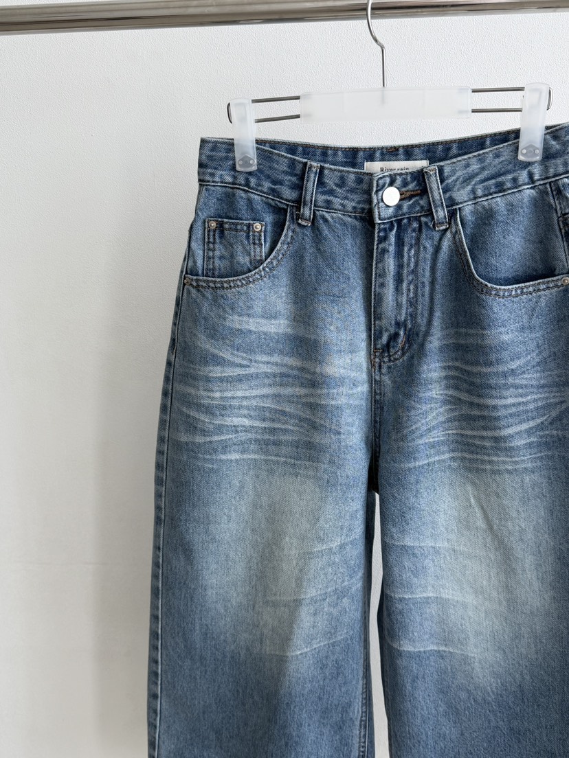 RIVER RAIN韓國東大門直郵女士新品推薦26春夏休閑牛仔褲RIVER RAIN牛仔褲