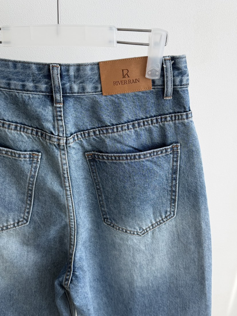 RIVER RAIN韓國東大門直郵女士新品推薦26春夏休閑牛仔褲RIVER RAIN牛仔褲