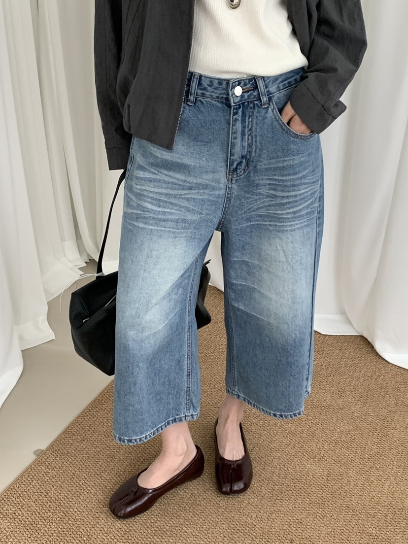 RIVER RAIN韓國東大門直郵女士新品推薦26春夏休閑牛仔褲RIVER RAIN牛仔褲