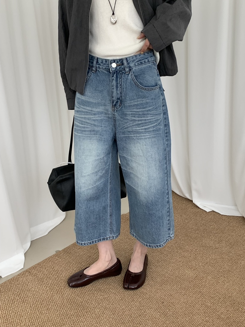 RIVER RAIN韓國東大門直郵女士新品推薦26春夏休閑牛仔褲RIVER RAIN牛仔褲