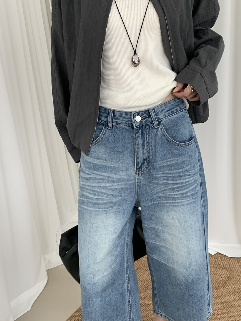 RIVER RAIN韓國東大門直郵女士新品推薦26春夏休閑牛仔褲RIVER RAIN牛仔褲