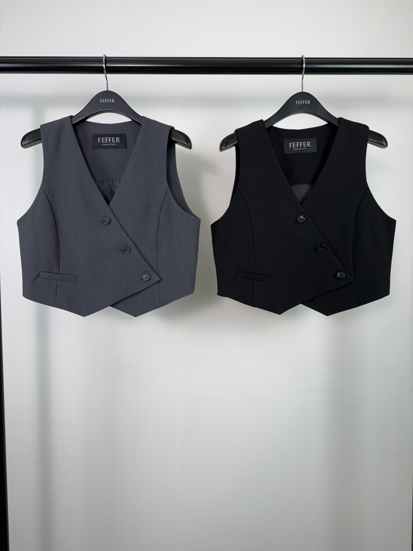 FEFFER韓國直郵女裝新品職業推薦休閑熱賣26春夏人氣馬甲FEFFER馬甲