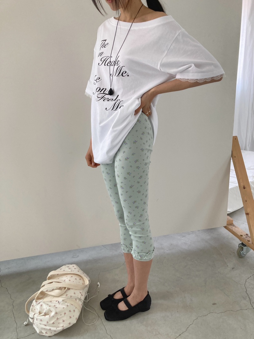 MORE THAN-P韓國東大門直郵女裝新品職業打底褲鯊魚褲花朵MORE THAN打底褲/鯊魚褲