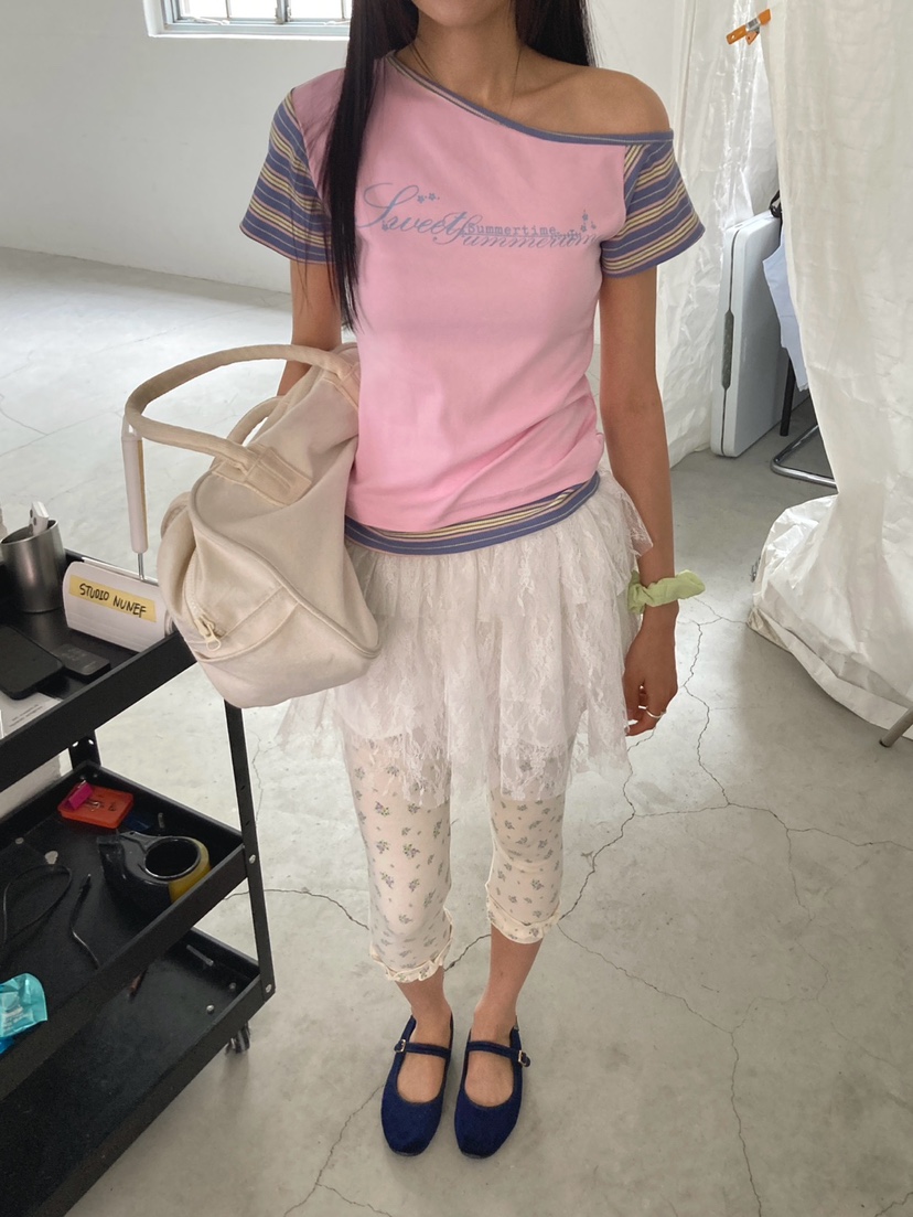 MORE THAN-P韓國東大門直郵女裝新品職業打底褲鯊魚褲花朵MORE THAN打底褲/鯊魚褲