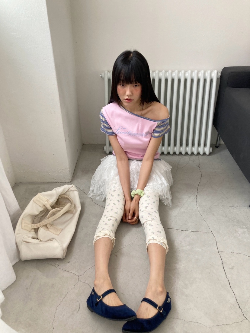 MORE THAN-P韓國東大門直郵女裝新品職業打底褲鯊魚褲花朵MORE THAN打底褲/鯊魚褲