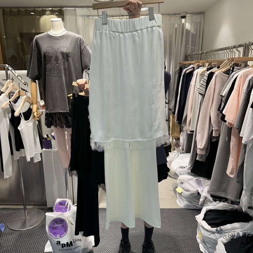 THE LOT韓國代購女士新品26春夏職業休閑熱賣人氣裙褲蕾絲THE LOT/	LOT裙褲圖色1