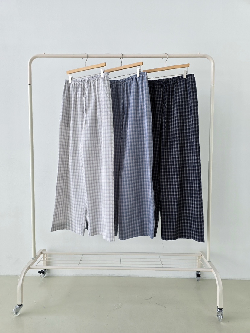 J SHOP韓國東大門直郵女裝新款26春夏推薦熱賣休閑褲格紋J_SHOP休閑褲