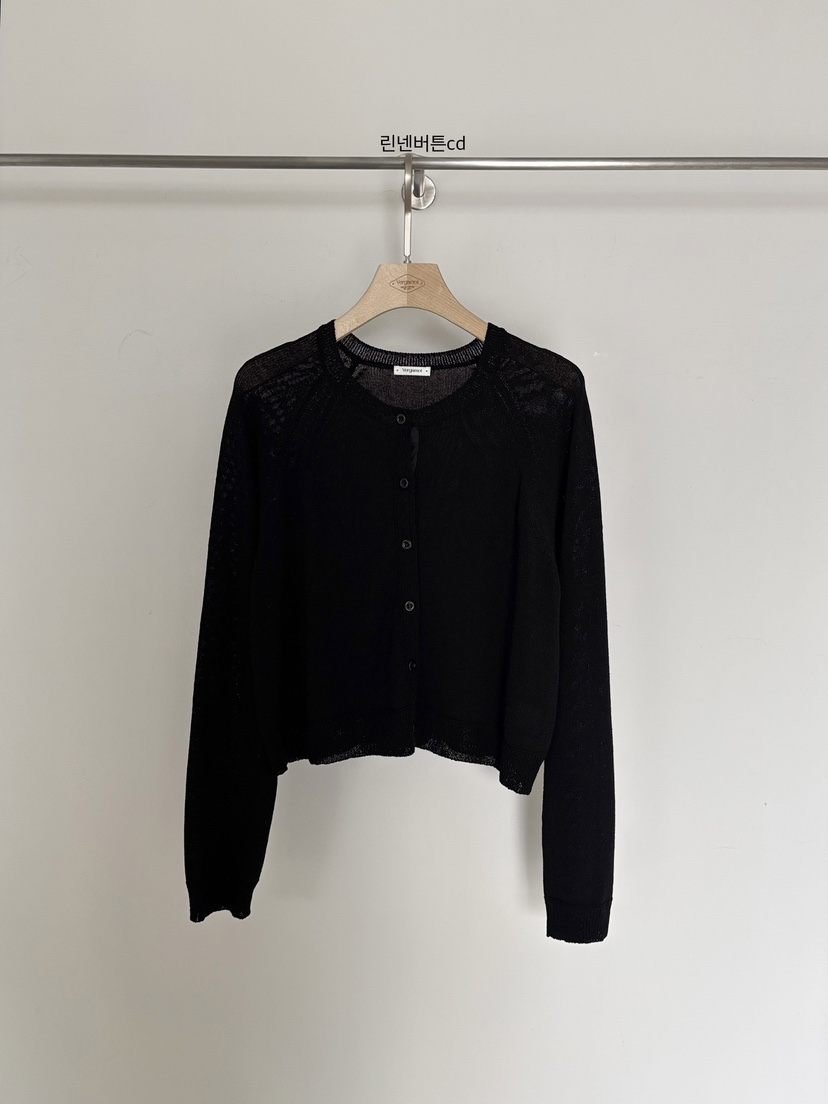 VERGAMOT韓國直郵女裝新款職業休閑熱賣針織衫亞麻開衫紐扣VERGAMOT針織衫圖色3