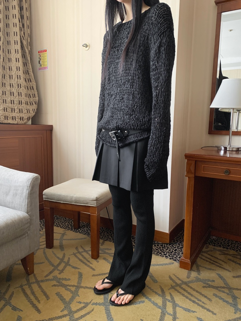 JKICHI韓國直郵實拍女士新款職業推薦針織衫不含腰帶手工JKICHI針織衫