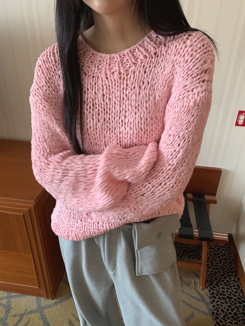 JKICHI韓國直郵實拍女士新款職業推薦針織衫不含腰帶手工JKICHI針織衫