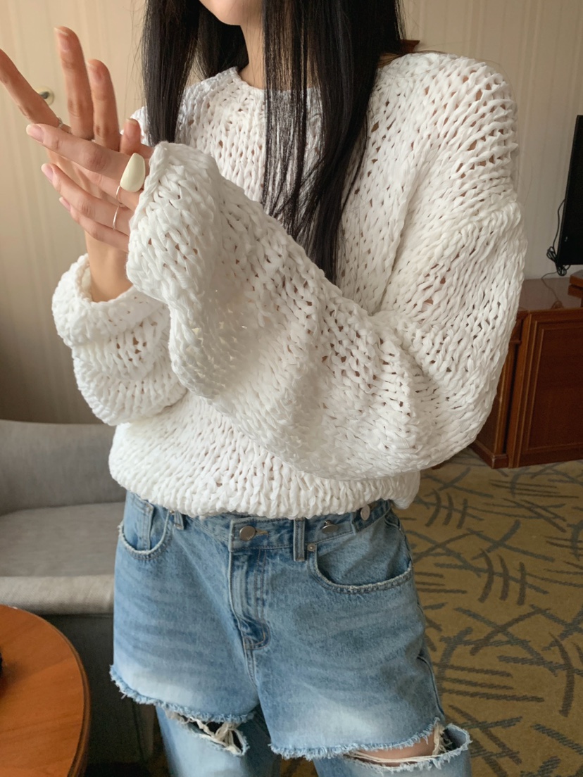 JKICHI韓國直郵實拍女士新款職業推薦針織衫不含腰帶手工JKICHI針織衫