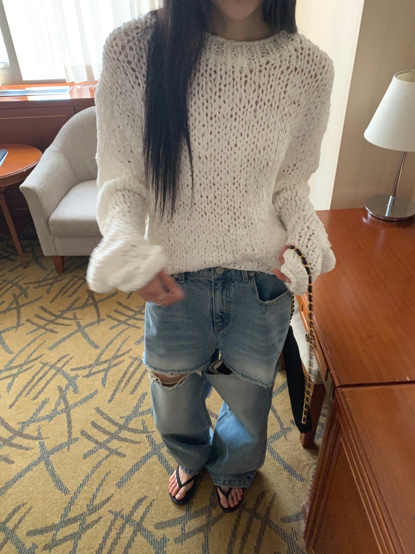 JKICHI韓國直郵實拍女士新款職業推薦針織衫不含腰帶手工JKICHI針織衫