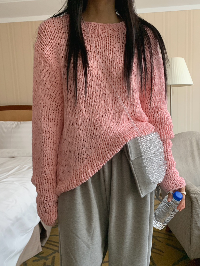 JKICHI韓國直郵實拍女士新款職業推薦針織衫不含腰帶手工JKICHI針織衫圖色1