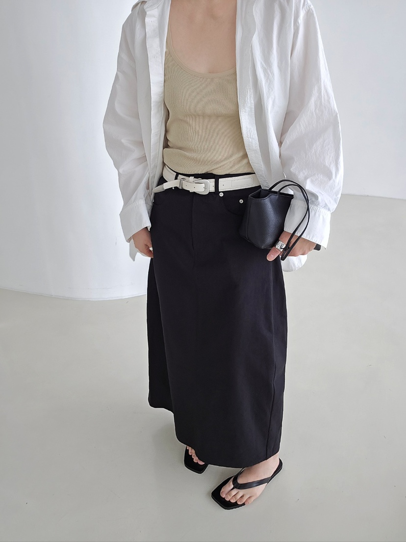 J SHOP韓國直郵實拍女裝新品推薦人氣26春夏長裙不含腰帶J_SHOP長裙