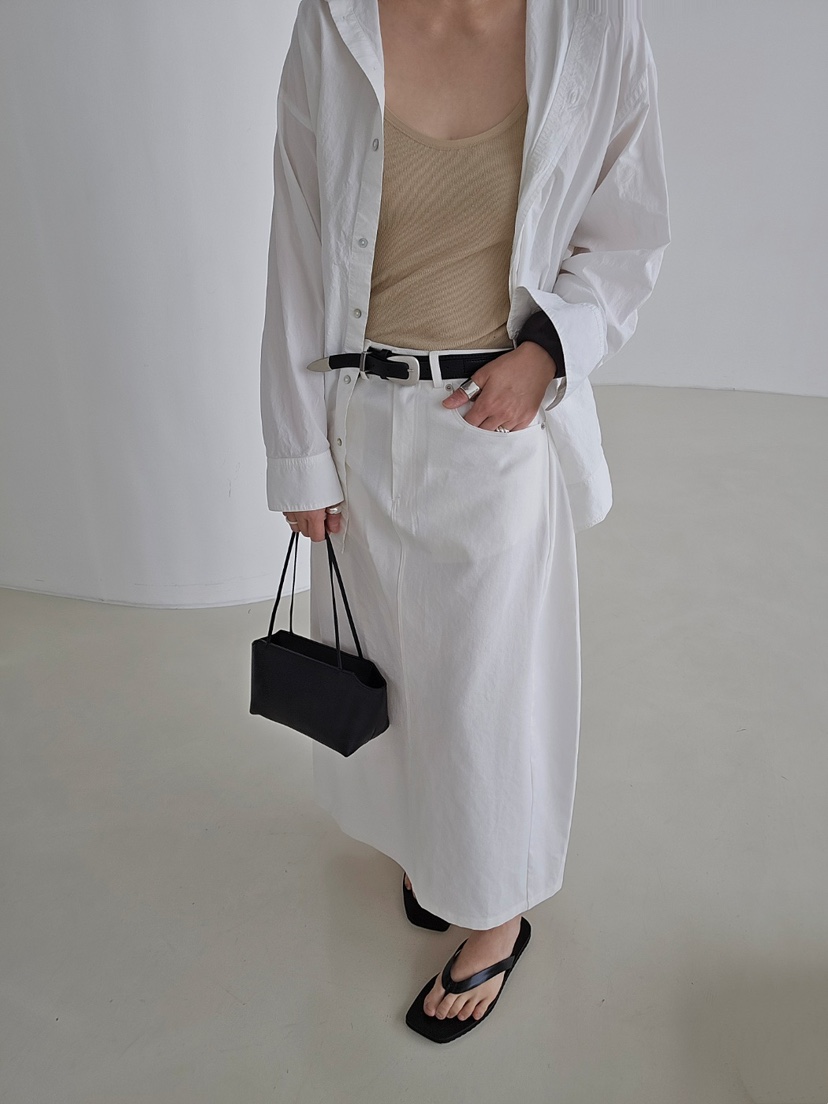 J SHOP韓國直郵實拍女裝新品推薦人氣26春夏長裙不含腰帶J_SHOP長裙