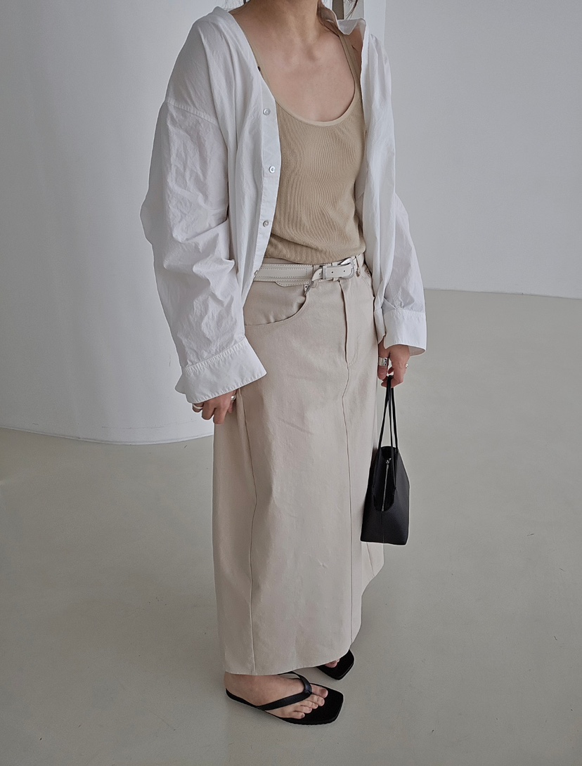 J SHOP韓國直郵實拍女裝新品推薦人氣26春夏長裙不含腰帶J_SHOP長裙圖色2