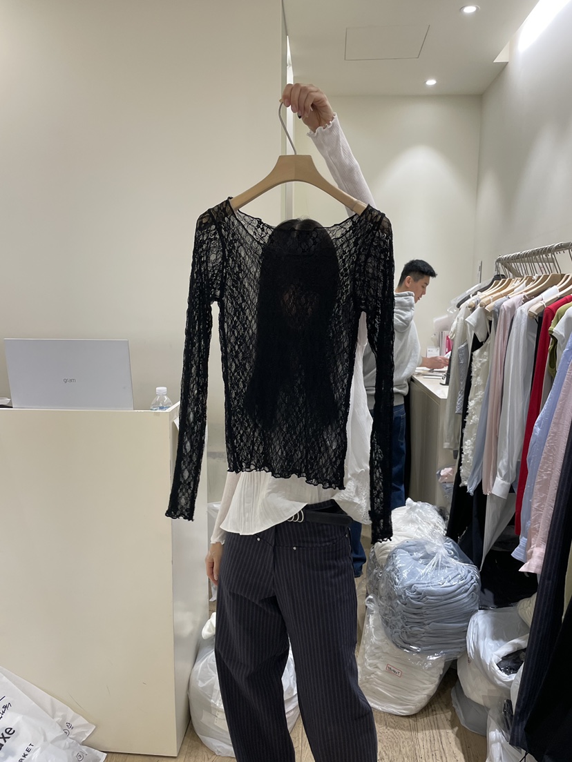 FLOWER-L韓國東大門直郵女裝新款職業人氣時尚襯衫蕾絲衫FLOWER-L襯衫/蕾絲衫