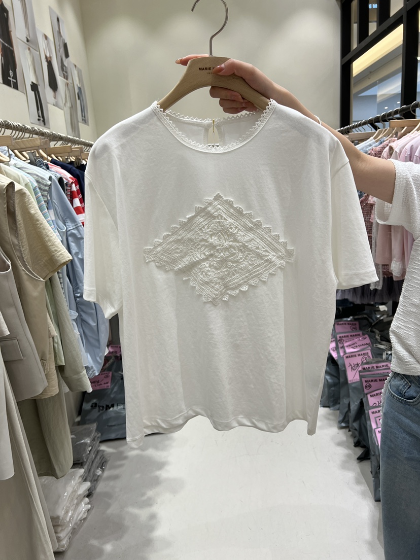 MARIE MARIE韓國東大門直郵女士新款26春夏時尚職業推薦T恤MARIE MARIET恤圖色2