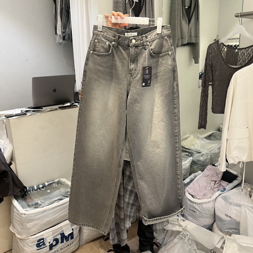 AUBE韓國直郵實拍女裝新品熱賣時尚推薦人氣26春夏牛仔褲AUBE牛仔褲圖色1