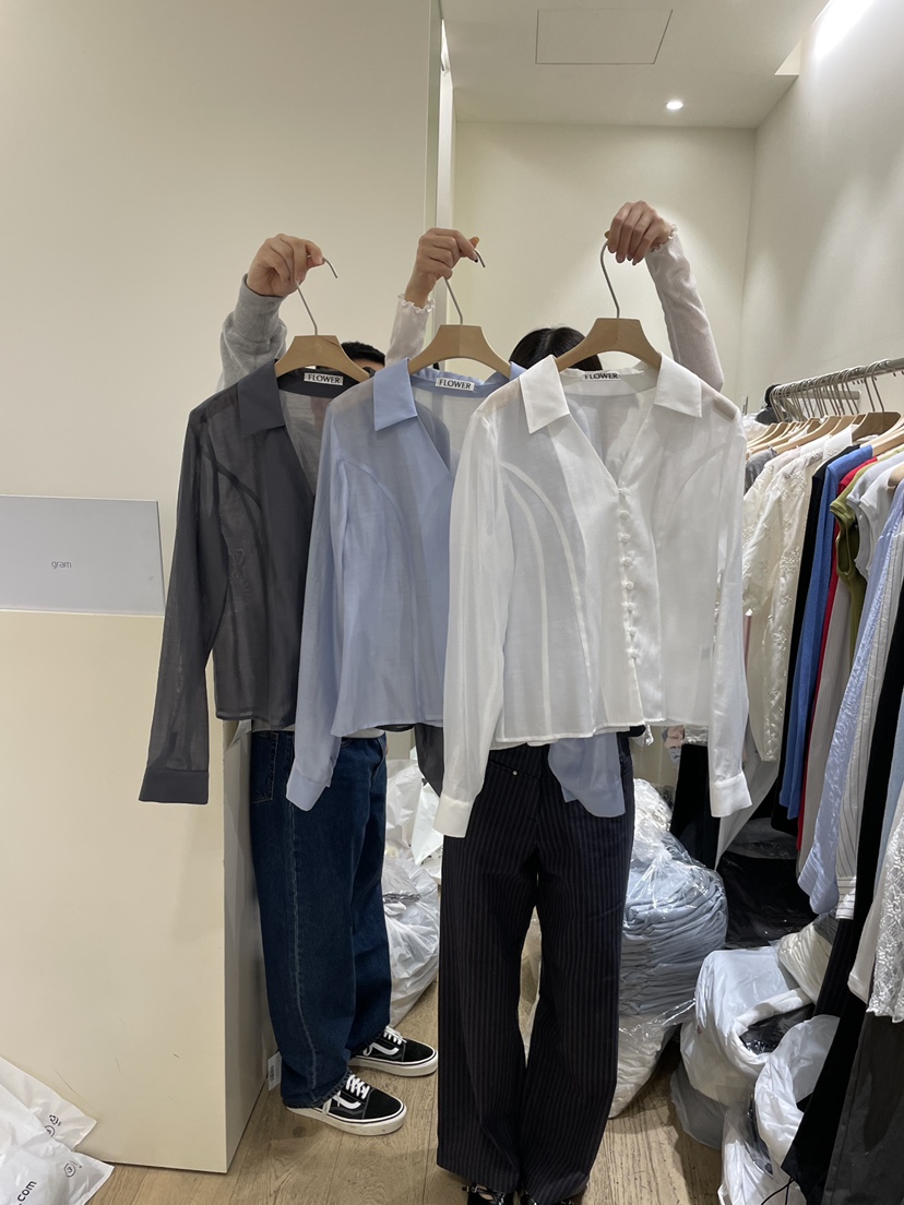 FLOWER-L韓國代購女士新款26春夏人氣熱賣推薦襯衫蕾絲衫FLOWER-L襯衫/蕾絲衫