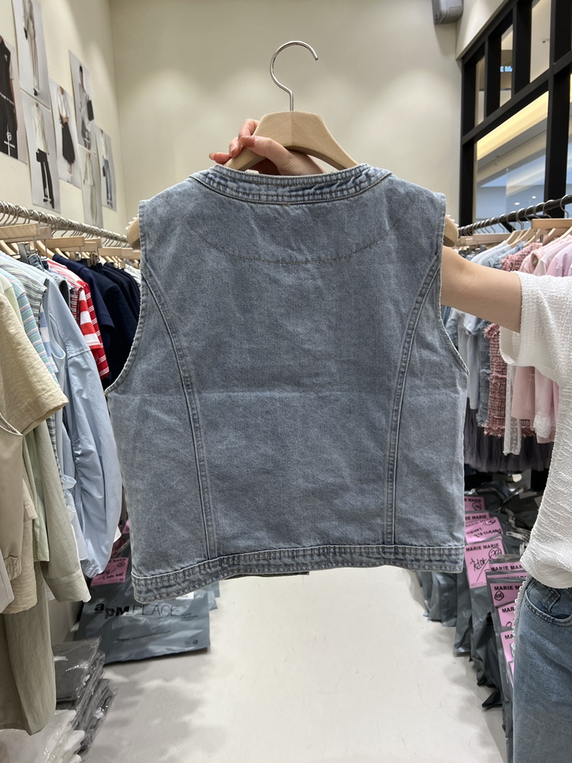 MARIE MARIE韓國東大門代購女裝新款休閑熱賣馬甲含飾品MARIE MARIE馬甲
