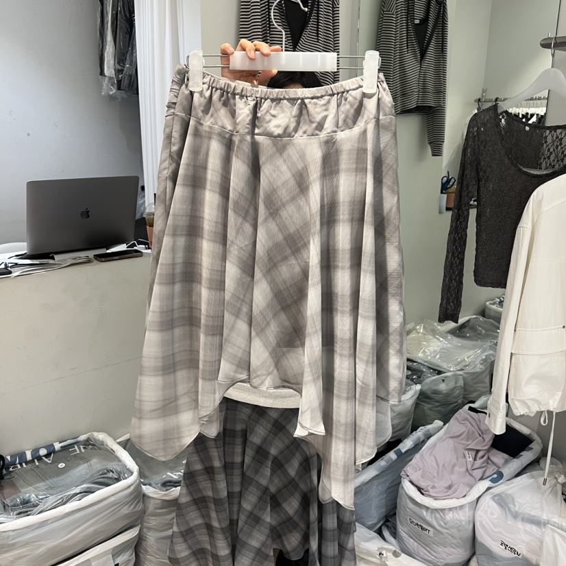 AUBE韓國代購女裝新款職業熱賣推薦時尚26春夏半身裙中短裙AUBE半身裙/中短裙