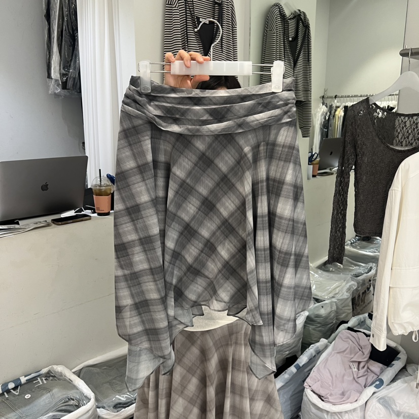 AUBE韓國代購女裝新款職業熱賣推薦時尚26春夏半身裙中短裙AUBE半身裙/中短裙圖色2